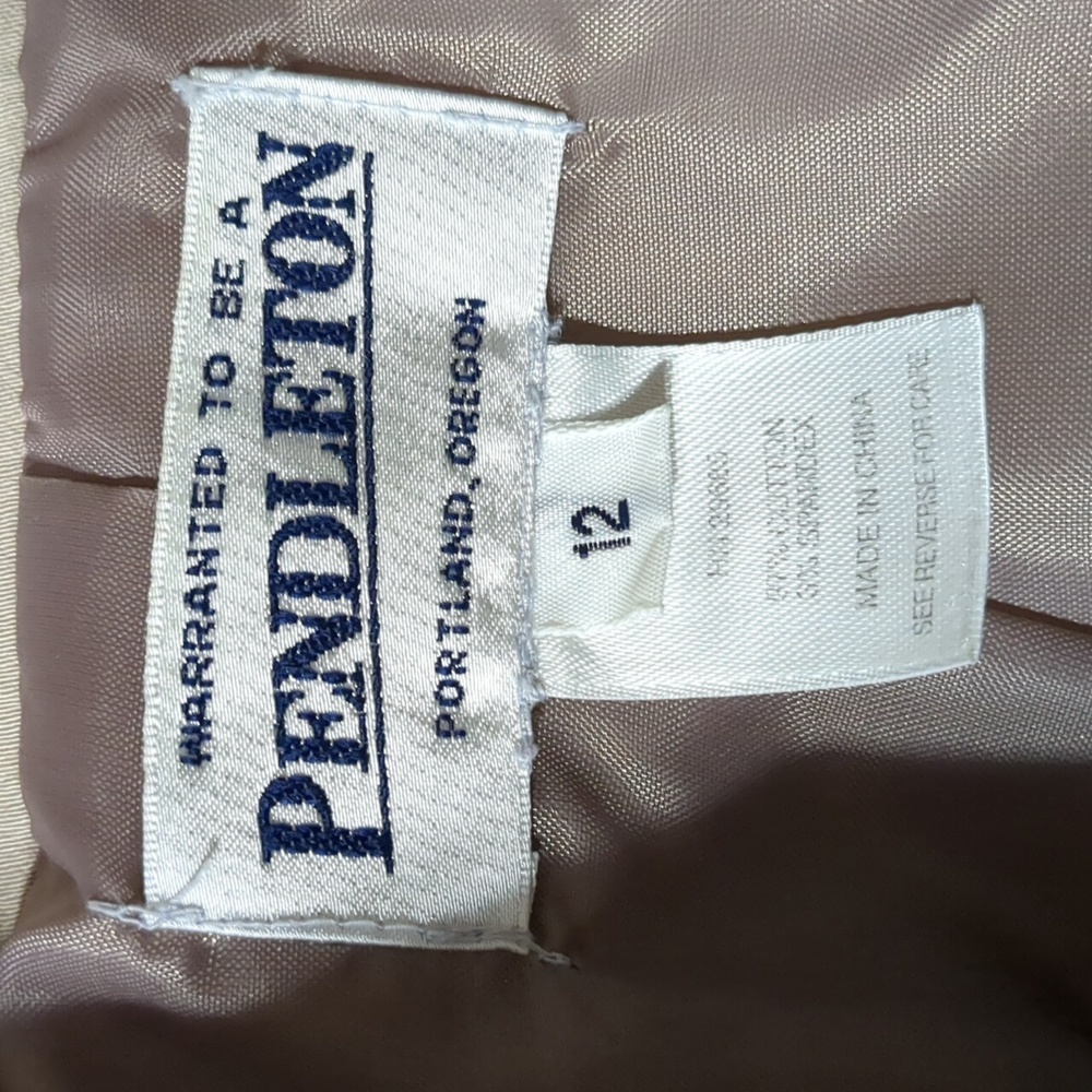 Pendleton Light Brown Zip Front Women's Jacket Bl… - image 6